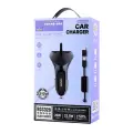Зарядка для автомобиля Remax RCC328 | 22.5W | PD, QC | USB-C, USB-A, Lightning | с кабелем USB-C в комплекте | черная Фото num