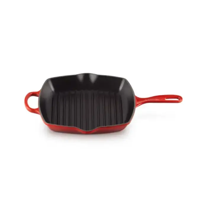 Le Creuset Čuguna grillpanna kvadrātveida 26x26cm sarkana Foto 4