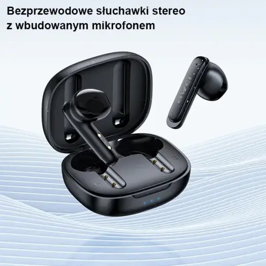 AWEI słuchawki Bluetooth 5.3 T66 TWS + stacja dokująca czarny|black Foto 2