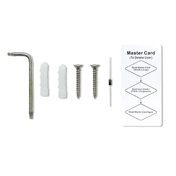 Qoltec Code lock PROTEUS with fingerprint reader | RFID | Code | Card | key fob | Doorbell | IP68 | EM Foto 9