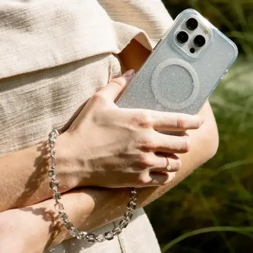 UNIQ Coehl Candy Gem Handstrap            uniwersalny sznurek do telefonu na rękę srebrny|silver sparkling Foto 6