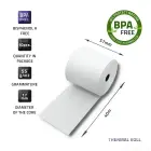 Qoltec Thermal roll 57 x 40 | 55g / m2 | 10 pcs. | BPA free Foto 2