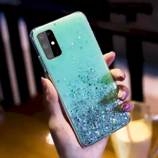 Fusion glue glitter силиконовый чехол для Apple iPhone 13 Pro Max зеленый Фото num