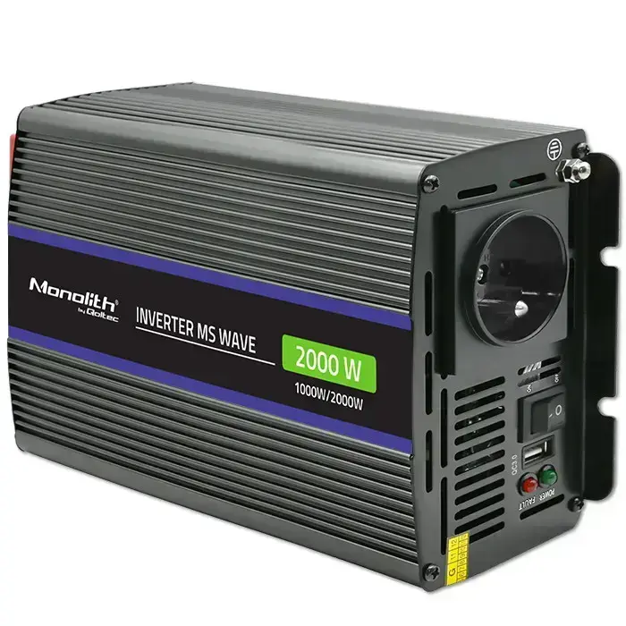 Qoltec Monolith voltage converter 2000 MS Wave |12V to 230V | 1000/2000W | USB Foto 11