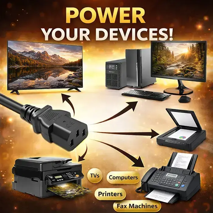 Qoltec Power cable IEC C13 | C14 | 3x1.00mm² | Pure copper Cu | 1m Фото num