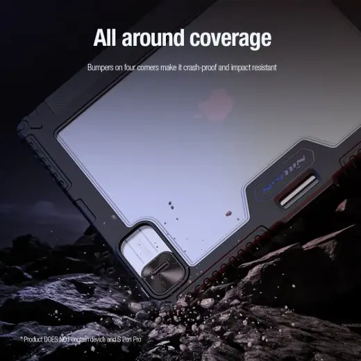 Nillkin Bumper PRO Protective Stand Case Multi-angle for iPad Pro 12.9 2020|2021|2022| Air 13 2024|2025 Sapphire Blue Photo