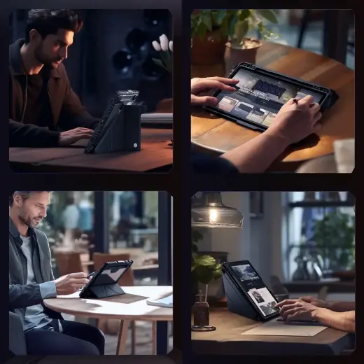 Nillkin Bumper PRO Protective Stand Case Multi-angle for iPad Pro 11 2024 Sapphire Blue Фото num