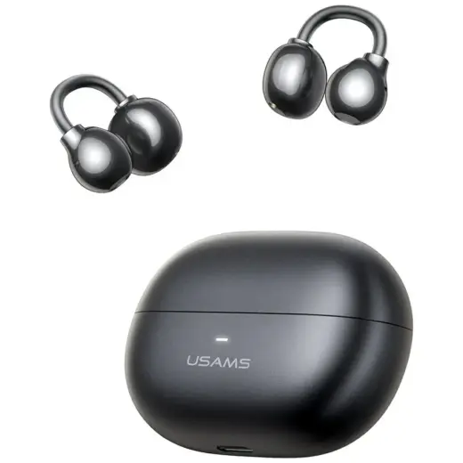 Earphones Bluetooth USAMS Echo R02       Clip-on wireless grey