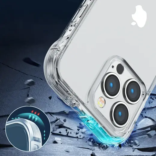 Joyroom Defender Series Case Cover for iPhone 14 Plus Armored Hook Cover Stand Clear (JR-14H3) Фото num