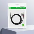 UGREEN AV116 3,5mm Jack to 2RCA (Cinch) Cable 3m (black) Photo