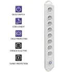 Qoltec Surge protector | 8 sockets | 1.5m | White — Foto 4