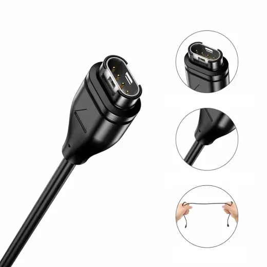 TECH-PROTECT MC04 ULTRABOOST CHARGING USB CABLE 100CM GARMIN WATCH BLACK Foto 3