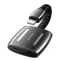 Lightning to Lightning + AUX 3.5mm mini jack adapter, Mcdodo CA-6340 (black) Фото num