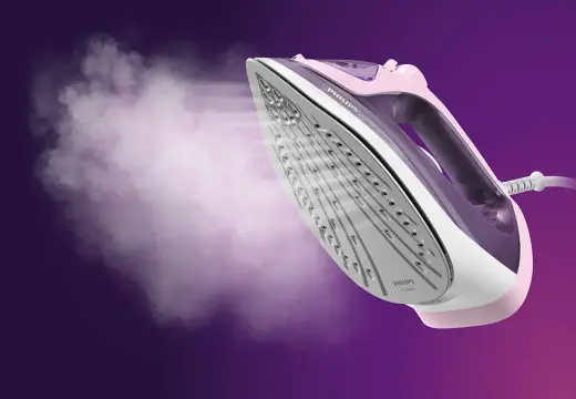 PHILIPS 3000 sērijas Tvaika gludeklis, 2200W, violets ar rozā Photo