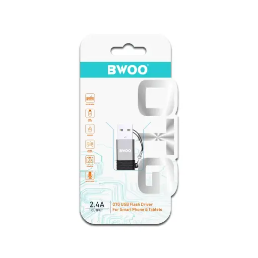 BWOO adapter BZ-38 USB-C - USB gray OTG Фото num