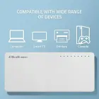 Qoltec Network SWITCH | 8 x RJ45 port | 100Mbps | Fast Ethernet | LAN Foto 4