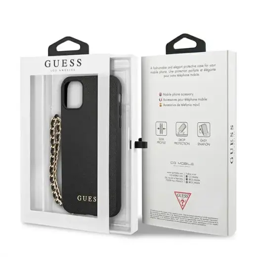 Guess Saffiano Chain - Etui iPhone 11 (czarny) Foto 8