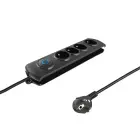 Qoltec Surge protector | 4 sockets | 1.5m | Black — Фото 2