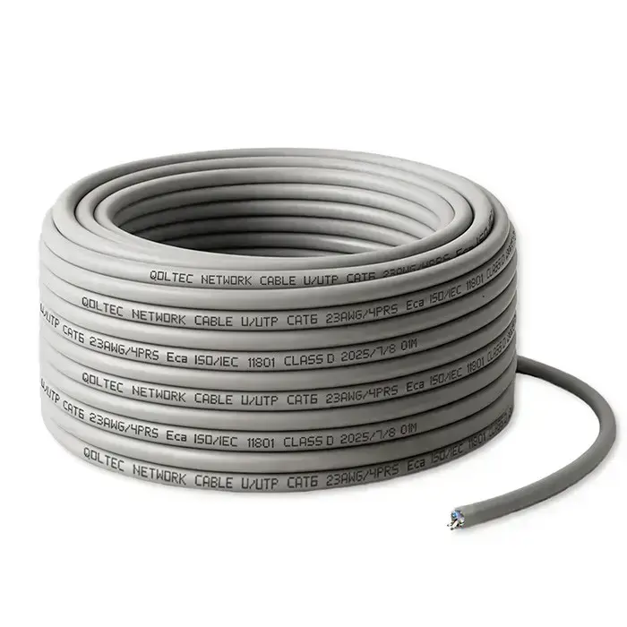 Qoltec сетевой кабель Ethernet LAN | Cat6 | UTP | 1Gbps | 25m | серый