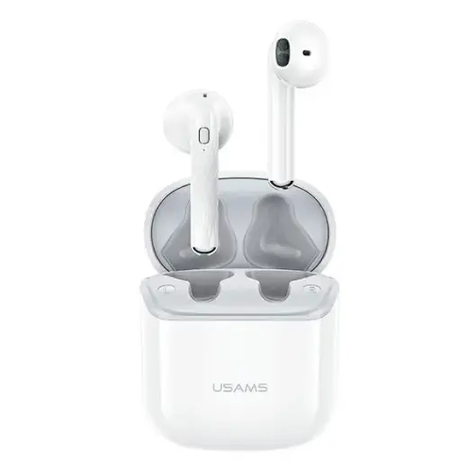 USAMS Słuchawki Bluetooth 5.0 TWS SYseries SY02 bezprzewodowe biały|white BHUSY01
