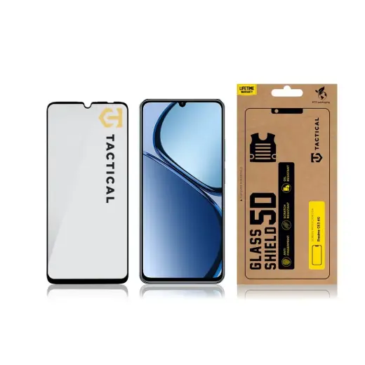 Tactical Glass Shield 5D for Realme C63 4G Black Foto 2