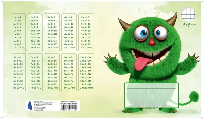 Burtnīca TECHNOINFORM, A5 formāts, 12 lapas, 80 g/m2, rūtiņu, 1.un 2. klasei Foto 2