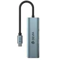 Devia adapter HUB 4in1 EC621 USB-C 3.1 to 3x USB 3.0 + RJ45 deep gray Фото num