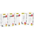 Dudao 2x USB mājas USB ceļojuma ES adapteris sienas lādētājs 5V|2.4A + Lightning kabelis balts (A2EU + Lightning balts) Foto 8