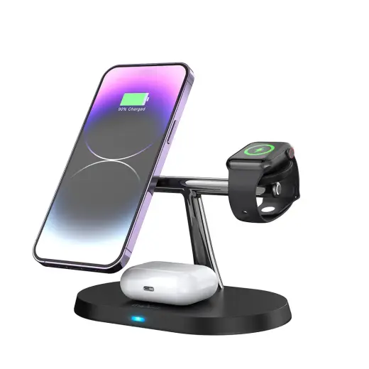 Maxlife MXWC-03 3in1 wireless charger 15W black Foto 4