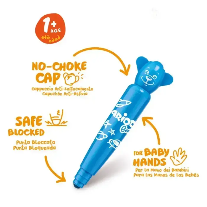 Flomasteri CARIOCA Baby Teddy Marker, 6 krāsas Foto 2
