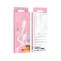 Borofone Cable BX94 Crystal color - USB to Micro USB - 2,4A 1 metre light pink Foto 4