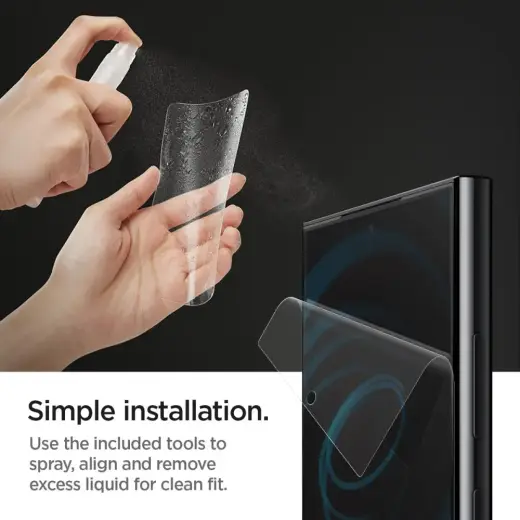 SPIGEN NEO FLEX 2 GAB. GALAXY S24 ULTRA CAURSPĪDĪGA HIDROGĒLA PLĒVE Foto 12