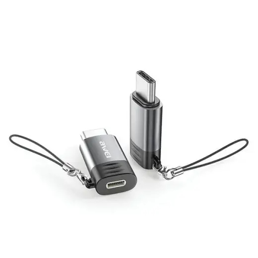 AWEI A12 адаптер Lightning на USB-C | серый