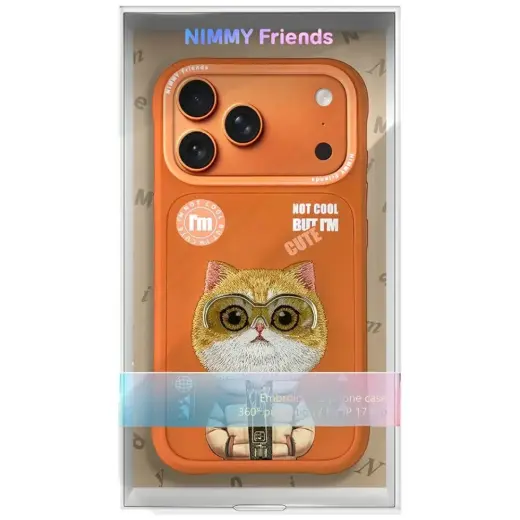 Etui Nimmy Cool&Cute 2.0 Cat do iPhone    17 Pro pomarańczowy Foto 7
