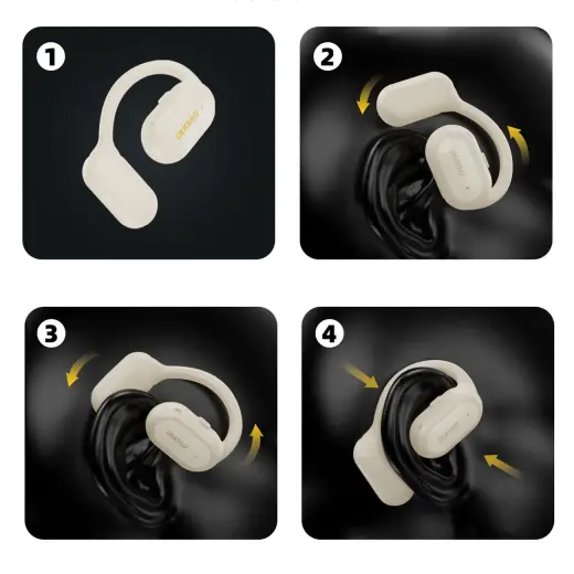 OWS Dudao U4A Bluetooth 5.3 IPX5 business headset - white Foto 5