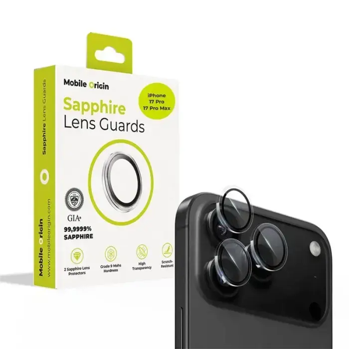 Mobile Origin Sapphire Lens guards, clear - iPhone 17 Pro / 17 Pro Max