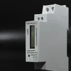 Qoltec Single-phase electronic energy meter | DIN rail | 230V | LCD | 1P | Slim Foto 4