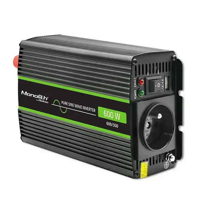Qoltec Pure Sine Wave Inverter Monolith| 300W | 600W | 12V to 230V Foto 10