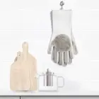 Silikona cimdi tīrīšanai 2gab. 34,5x15,5x2,6cm gaiši pelēki Foto 5