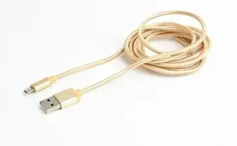 Gembird datu pārraides un uzlādes vads | USB-A uz Micro USB | 1.8m | zelta krāsā