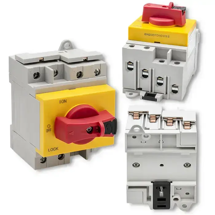 Qoltec DC isolator with locking function | Main switch | 1200V | 32A | 8kV | 4P Foto 13
