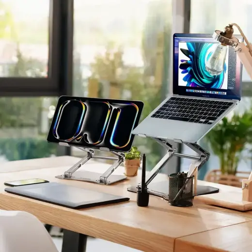 Wozinsky WRS-CPY75DSS Aluminum Laptop and Tablet Stand + Free Smartphone Stand - Silver Foto 19