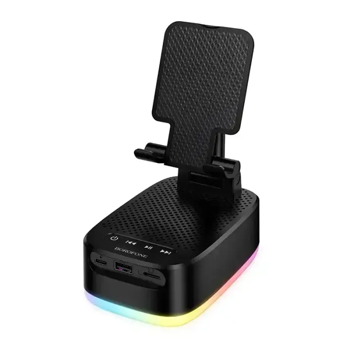 Borofone Portable Bluetooth Speaker BR200 Marea 3 in 1 with holder and 1500mAh power bank black
