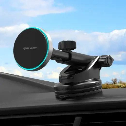 Blavec Car holder BHC-01A 15W magnetic with wirless charging to windshield and dashboard (BHC01A-MWIB) black Foto 7