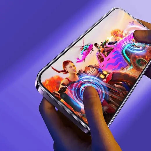 Baseus Full Screen защитное стекло для телефона iPhone 14 Pro с фильтром от синего света и динамиком 0.3 мм + рамкой для установки Фото num