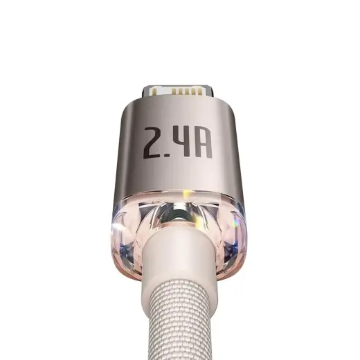 Baseus cable Crystal Shine USB - Lightning 1,2 m 2,4A pink Фото num