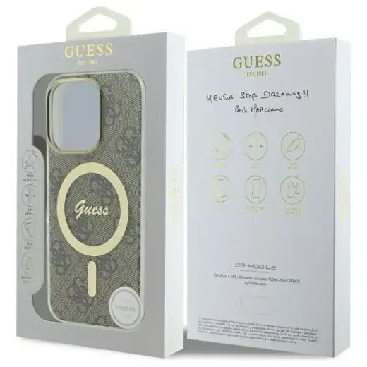 Guess GUHMP16LH4STW iPhone 16 Pro 6.3" brown hardcase IML 4G MagSafe Foto 7
