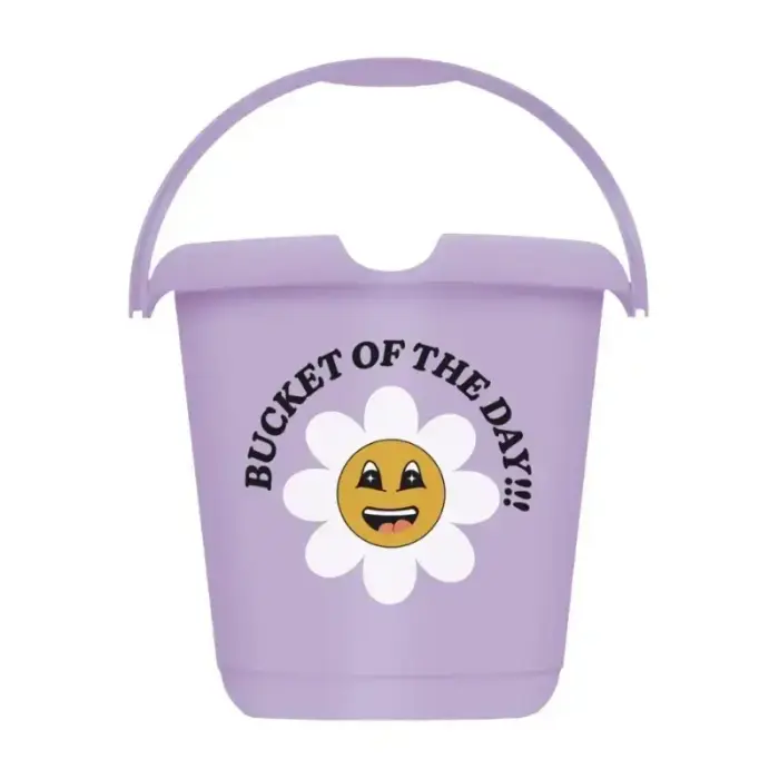 Bucket 10L Ilvie "Happy Flower" Ø30x28cm purple