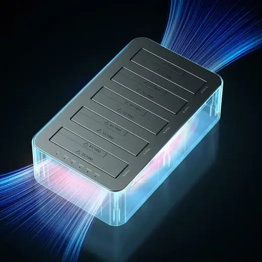 Orico 6656C3-C 5-Bay Docking Station with Offline Clone Function 2.5"/3.5" SATA HDD/SSD - Gray Foto 16