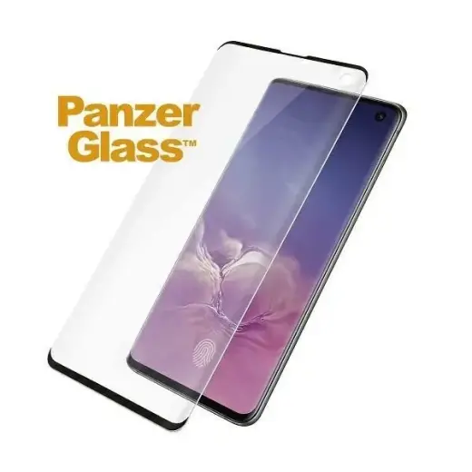 PanzerGlass Super+ tempered glass for phone Samsung Galaxy S10 with black frame Photo